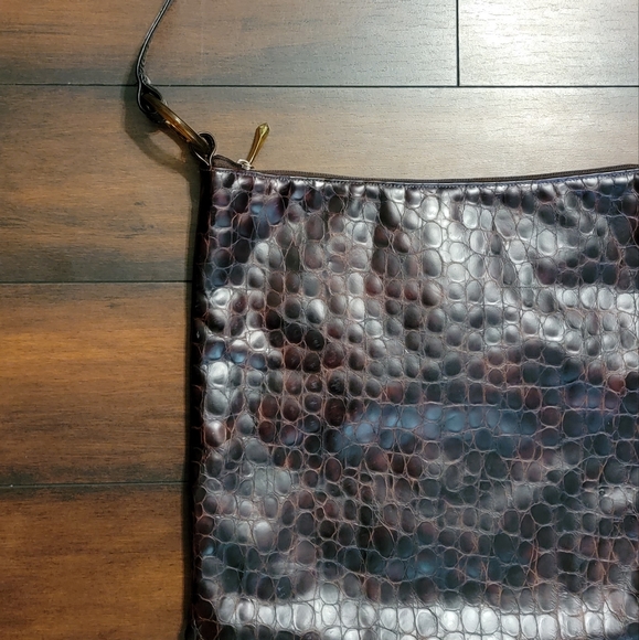 Vaneli Large Faux Crocodile Print Shoulder Bag - Picture 4 of 6